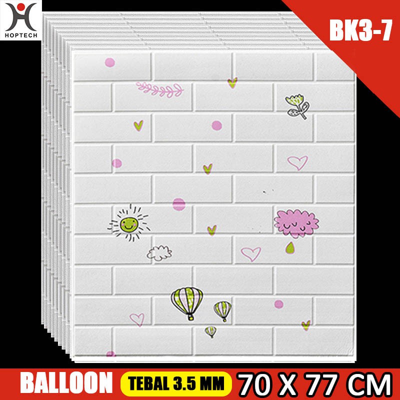 Wallpaper dinding 3d motif gambar wallfoam Dekorasi Kamar murah 70x77cm-BALLOON
