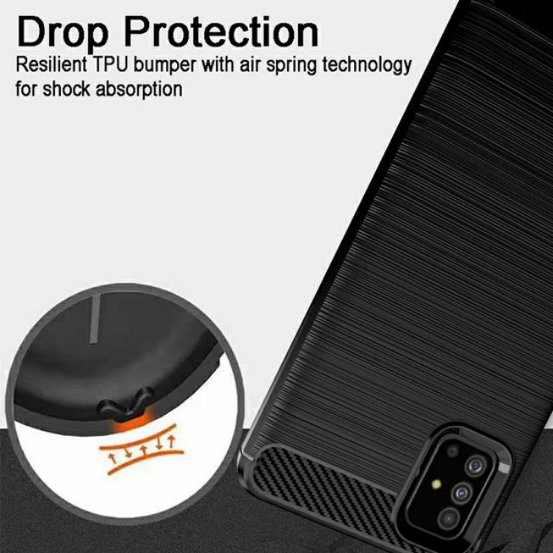 Case Xiaomi Pocophone M3 Ipaky Fiber Carbon Ultimatte Premium Quality