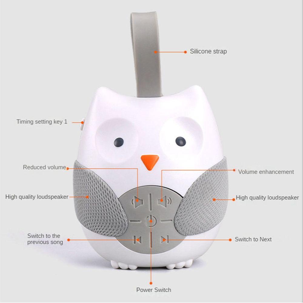 [Elegan] Baby Soother Portable Cute Owl Lullabies Silikon Musik White Noise