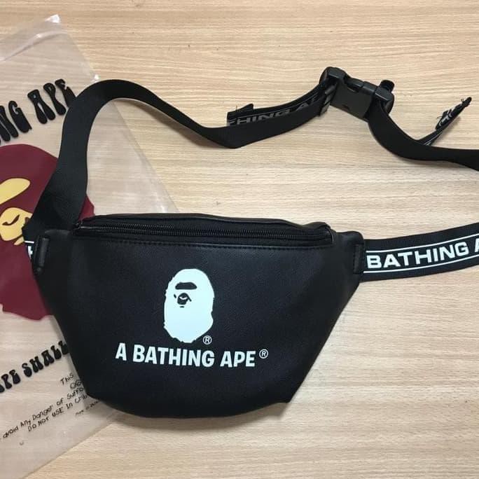 Barang Berkualitas Bape Waistbag ss19 Original Waist Bag Tas Pria A Bathing Ape Selempang DISKON