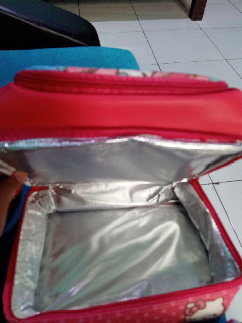 Tas Bekal Smiggle Medium Standard / Lunchbag 2 Susun Foil Tahan Panas Muat Lunch Box Yooyee Kecil