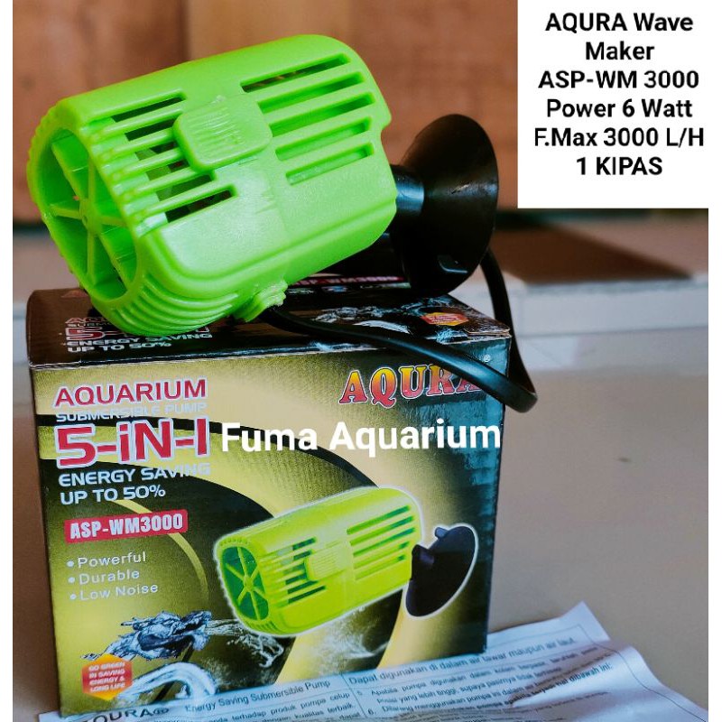 Wave Maker AQURA ASP-WM3000 1 Kipas Mesin Arus Ombak Gelombang