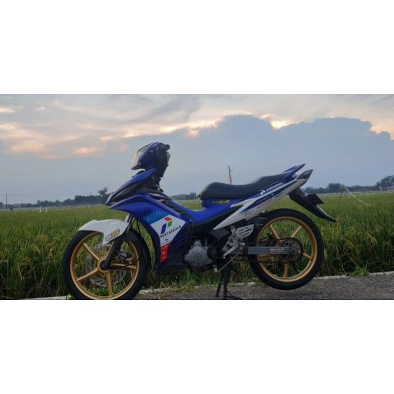 STRIPING JUPITER MX NEW DECAL NJMX 135 STICKER NEW JUPITER MX 135 MX NEW " PERTAMINA GP MANDALIKA"