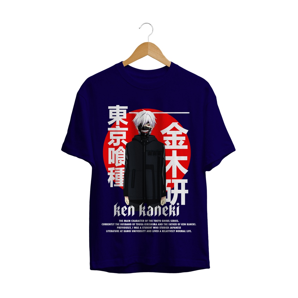 KAOS BAJU ANIME  SERIES  KANEKI KEN Tokyo Ghoul ORIGINAL PLASTISOL PREMIUM