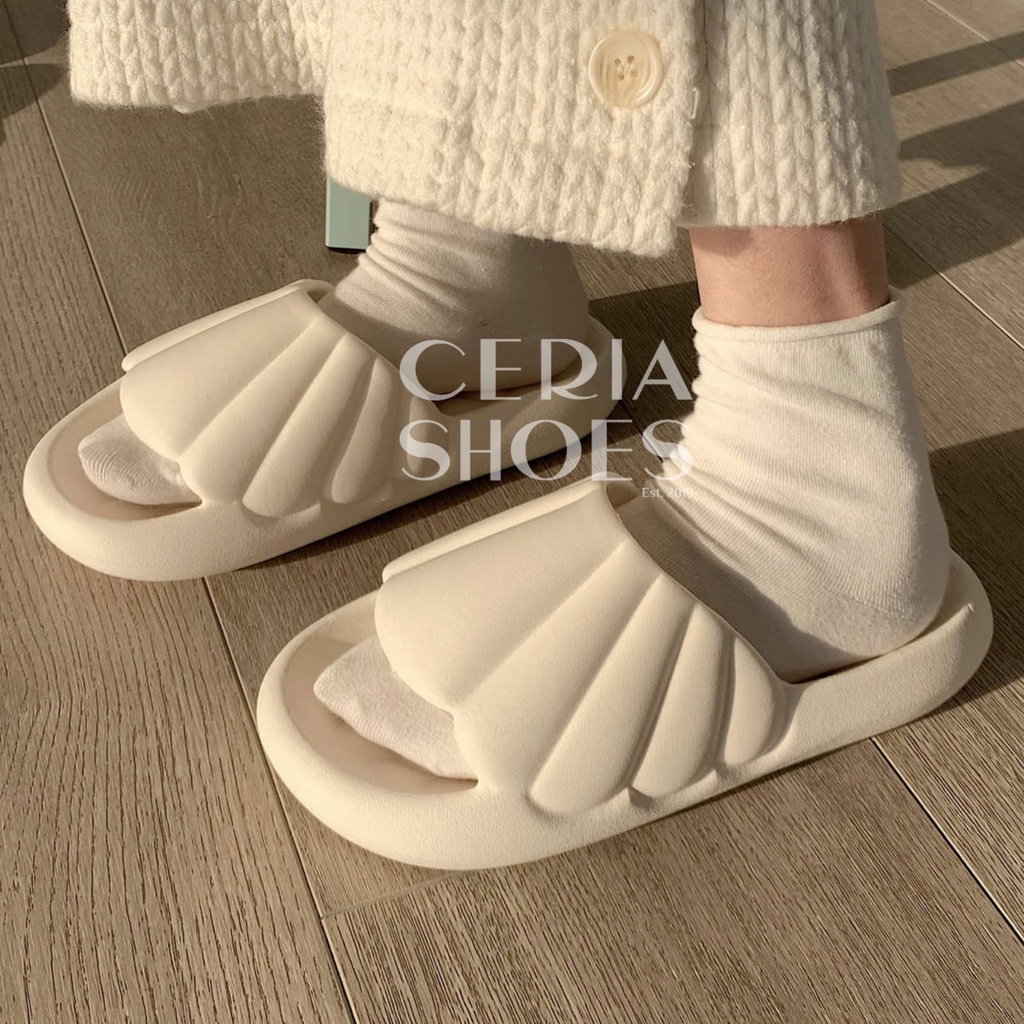 MlNlSO Sandal Jelly Korean Wanita Slip On PVC Super Soft Import Anti Slip Motif Gambar Ikan 66