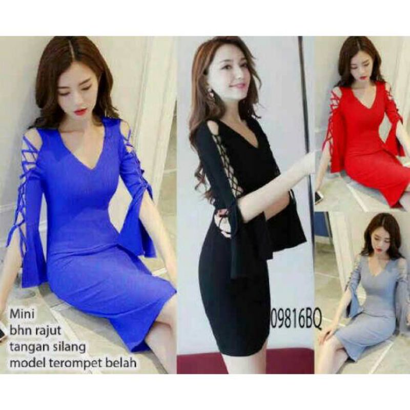 Mini Dress rajut/ dress santai/dres sexy
