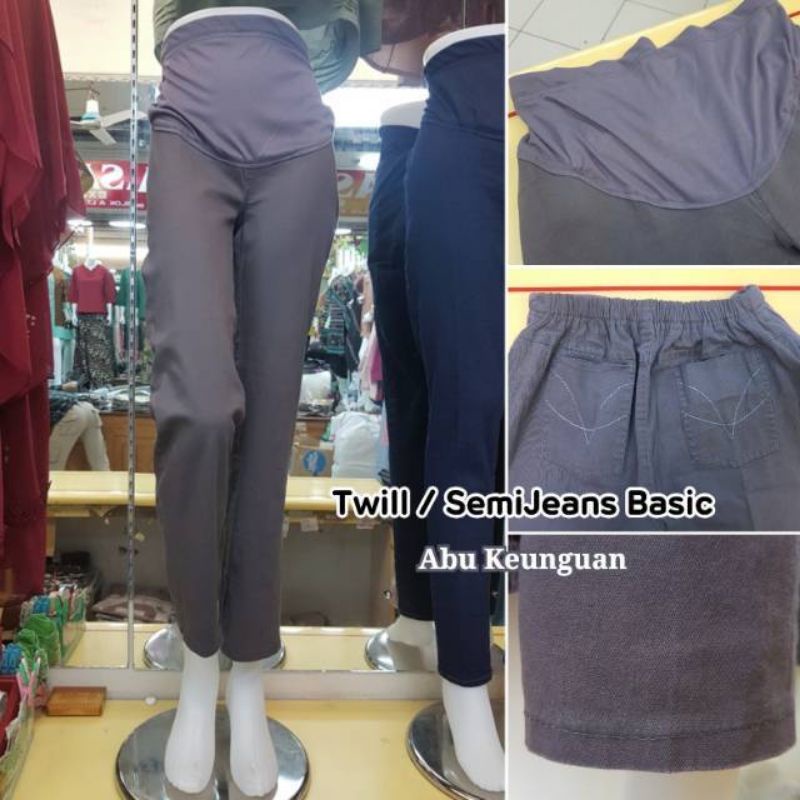 Celana hamil kerja bahan twil tebal/celana hamil jumbo/celana hamil bahan chinos/celana wanita hamil bahan twil/celana hamil bahan melar/celana hamil kerja bahan twil