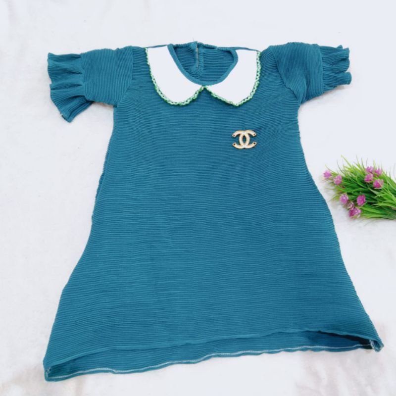 Dress Turun Naik Anak 4 5 Tahun cewek perempuan baju viral ( Dress Turnaik Chanela )