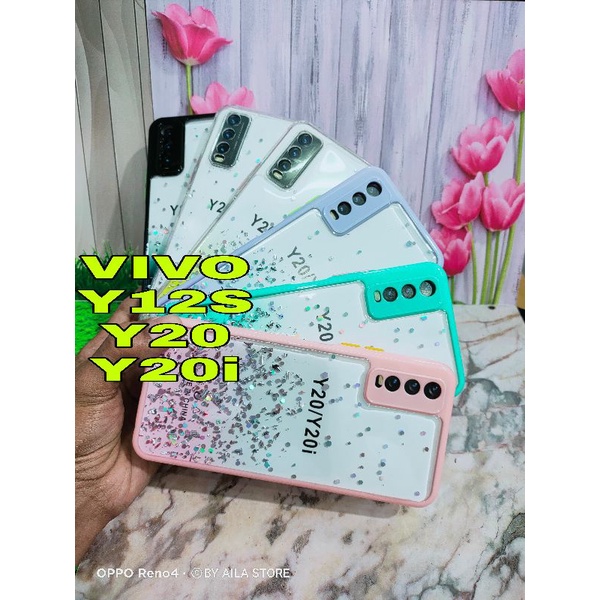 VIVO Y12S/Y20/Y20i/Y20S/Y20S CASING SOFT CASE MACARON GLITTER COVER MODEL TERBARU