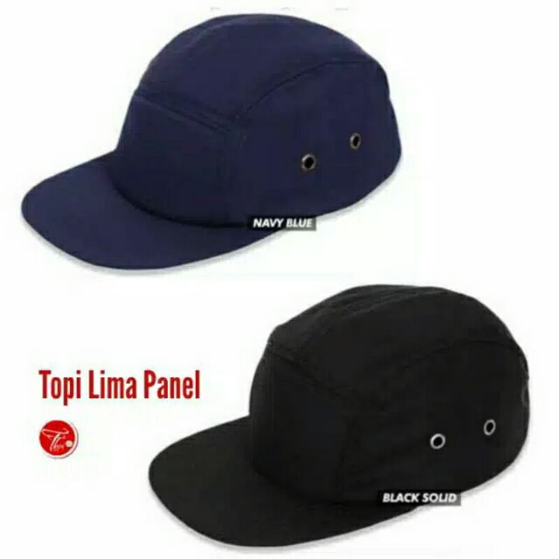 (TOPI POLOS) BASIC HAT 5 PANEL WHITE SAND PREMIUM