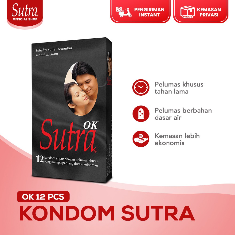 Kondom Sutra OK isi 3 || Sutra OK isi 12 || Sutra OK isi 24 || Sutra OK || Kondom dengan Pelumas || 