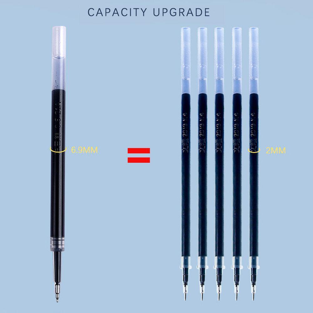 Populer Press Gel Pen Tanda Tangan Tinta Hitam Berguna 0.5mm Perlengkapan Tulisan
