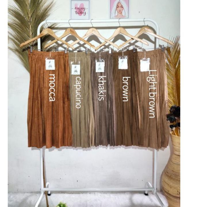 ○ 4010~¤TOP BRAND¤ ROK PLISKET SUEDE PREMIUM PANJANG LONDON GIRL ✶