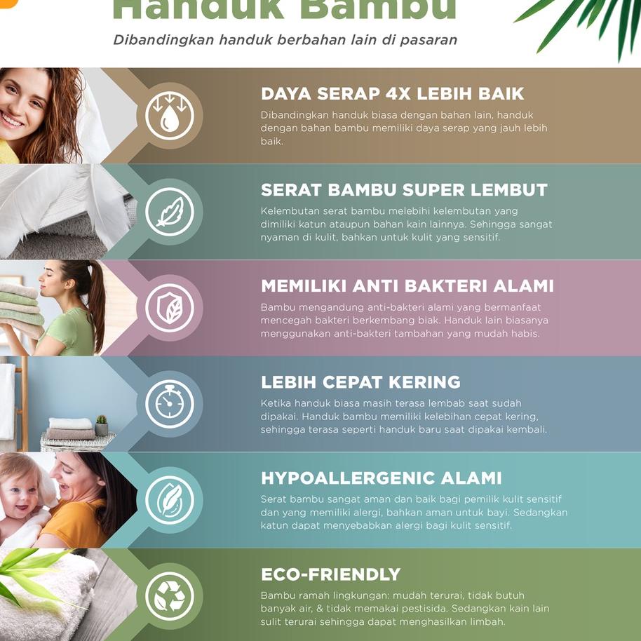 OKE Handuk Travel & Sport Terry Palmer Morning Whistle Bamboo Towel BAMBOO 40 | 34X80 | 40X110