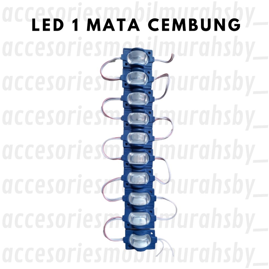 Lampu Led Cembung Kaca Variasi Kolong 1 Mata Terang Truk Bus 12V/24V Harga 5 pcs