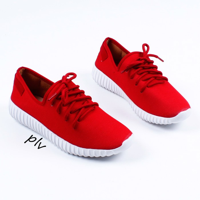 Original Sepatu Sneakers Wanita Yeezy NR34 Merah