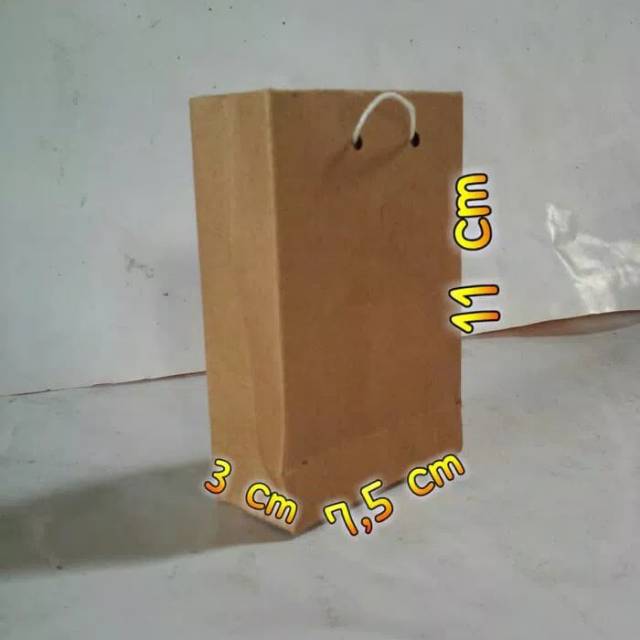 

Tas kertas Paperbag goodiebag mini ukuran 7,5 x 3,5 x 11