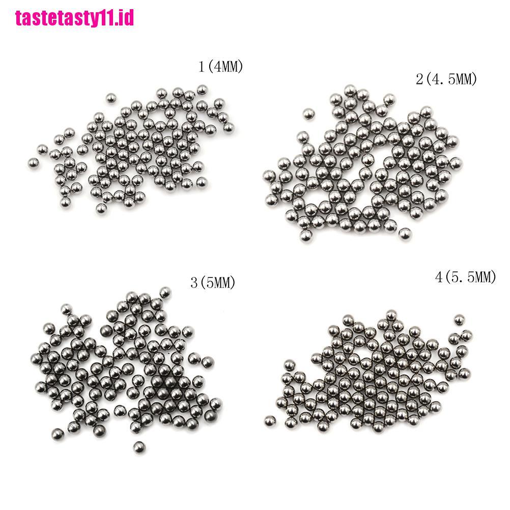 【TTID】100pcs Bicycle Replacement Silver Tone Steel Bearing Ball 4/4.5/5/5.5MM D