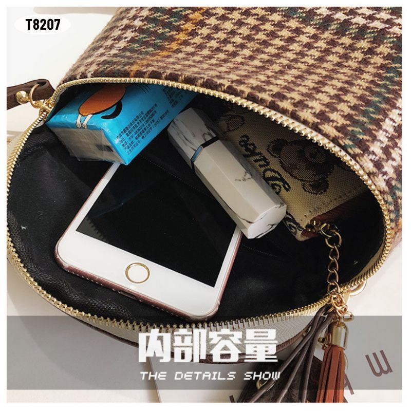 [IMPORT] T8207 - TAS SELEMPANG WANITA IMPORT KEKINIAN PREMIUM - 76BAGSTORE