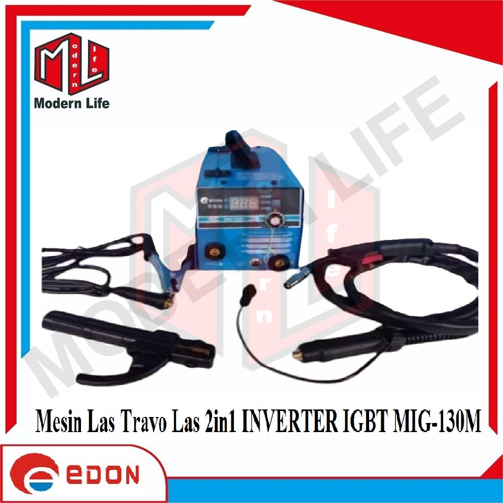 Edon Mesin Las Mig 130M Co2 Tanpa Gas Welding Migi Gasless 130M 2 in 1