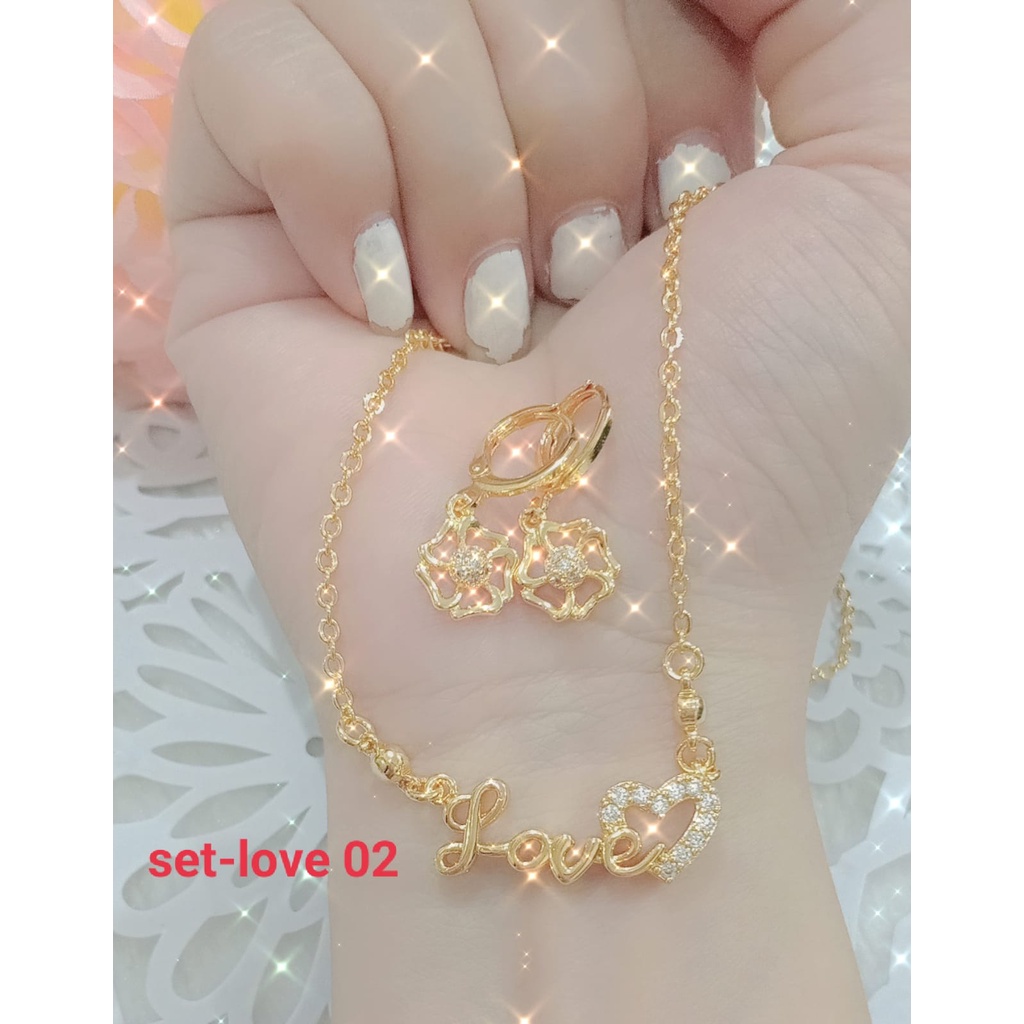 PROMO SET KALUNG DAN ANTING PERHIASAN DEWASA IMPORT