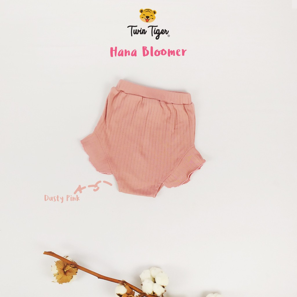 TWIN TIGER Hana Rib Bloomer Celana Rib Bloomer EXTRA SOFT - Celana Anak Perempuan Celana Pop 6m-2 T