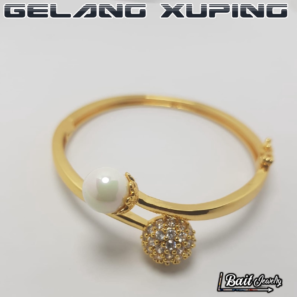 (IMPORT) GELANG TITANIUM PREMIUM MODEL CARTIER ZIRCON ANTI KARAT / HITAM