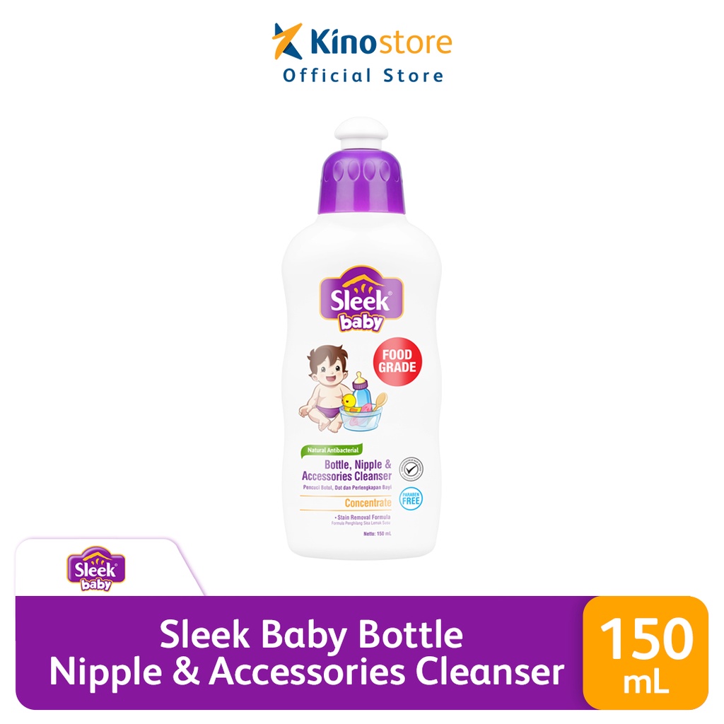 Jual Sleek Baby Bottle Nipple & Accessories Cleanser Botol 150 Ml ...