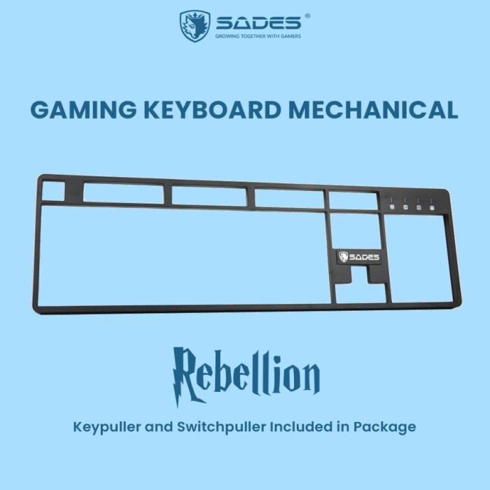 Keyboard Gaming Mechanical Sades Rebellion / Outemu Removable Switch