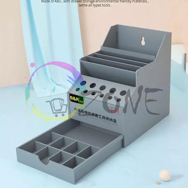 REPAIR TOOL STORAGE BOX B&amp;R S-28 RAK SPAREPART HANDPHONE