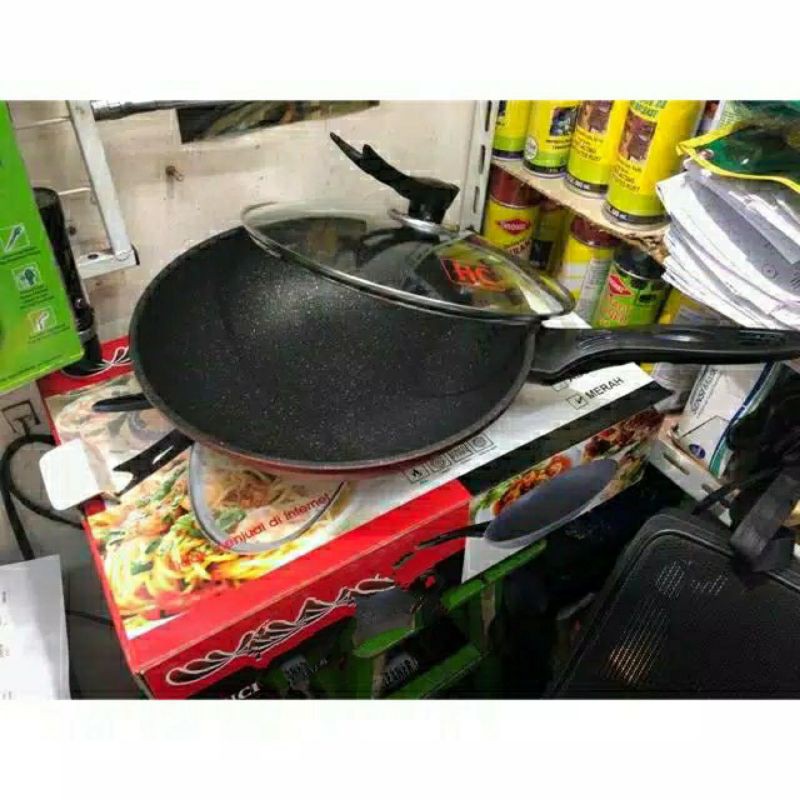 Panci Wajan , HAFY FUN 34CM Wok Pan HC 30 cm / Wajan Korea