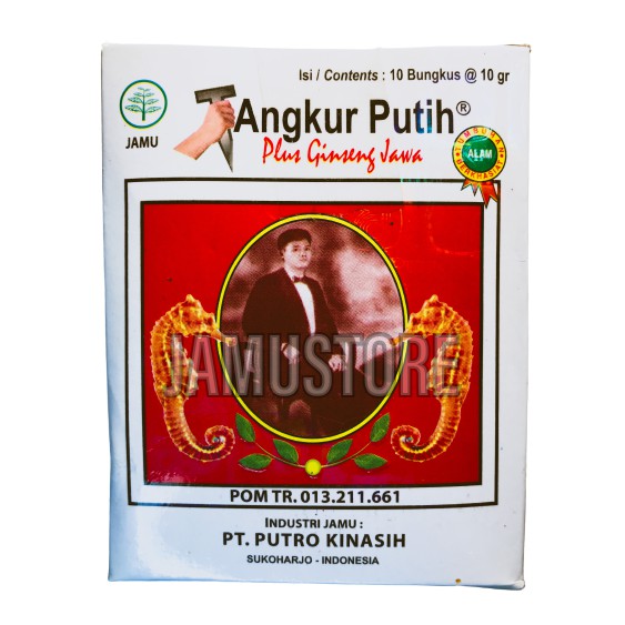 Tangkur Putih +Ginseng Jawa 10 Sachet - Jamu Memelihara Stamina Pria [Original[Putro Kinasih BPOM]