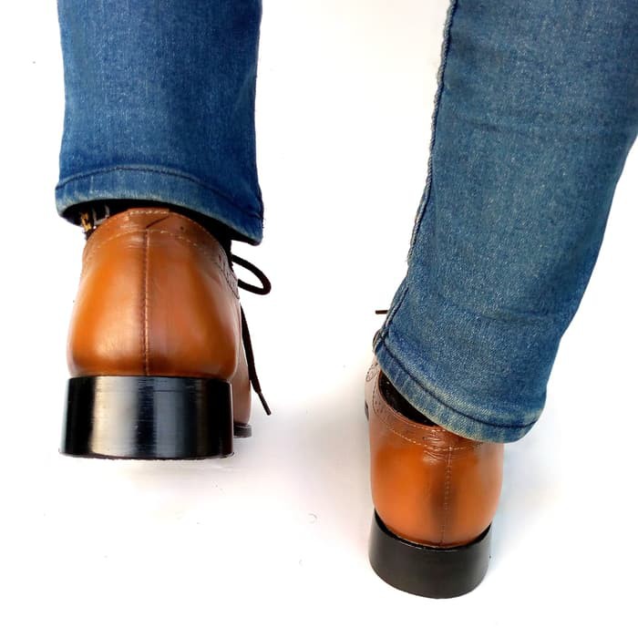 Rasheda Sepatu Kulit Asli Pantofel Pria Formal Lancip L 02 T
