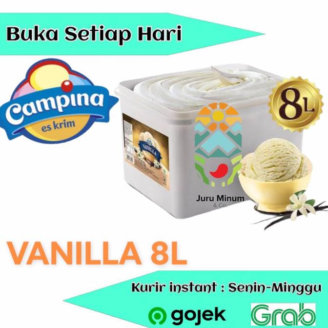 

CAMPINA ICE CREAM BULK 8L VANILLA / VANILA 8 LITER ES KRIM EMBER