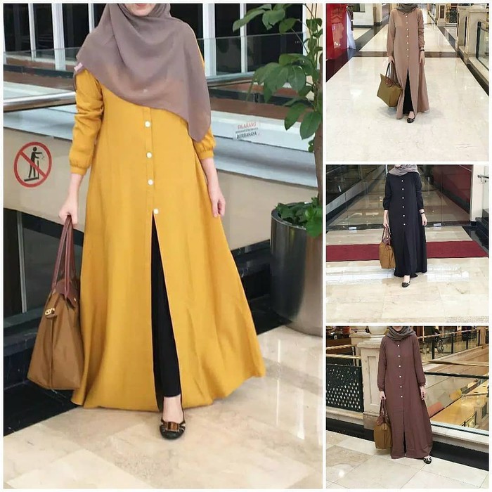 Bisa COD Adinda Dress – Gamis Murah Wanita – Daily Outfit