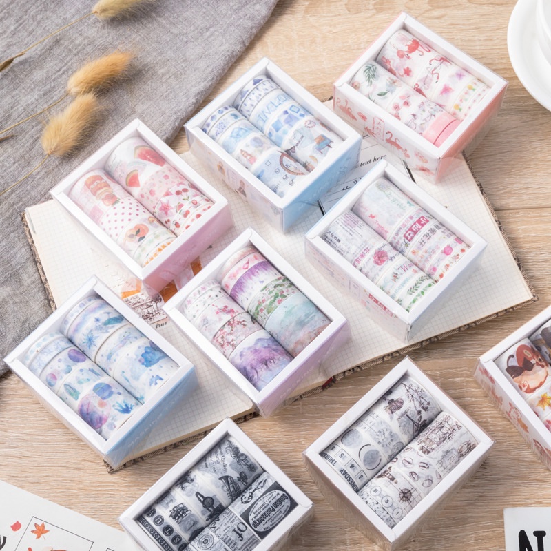 

[areum.in] Washi Tape 10pcs / Set Berbagai Ukuran Dan Aneka Motif Lucu