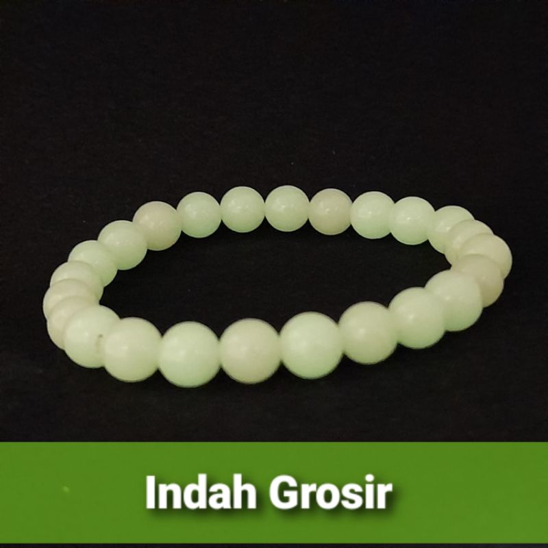 GELANG BATU POSPOR HIJAU 8MM NATURAL