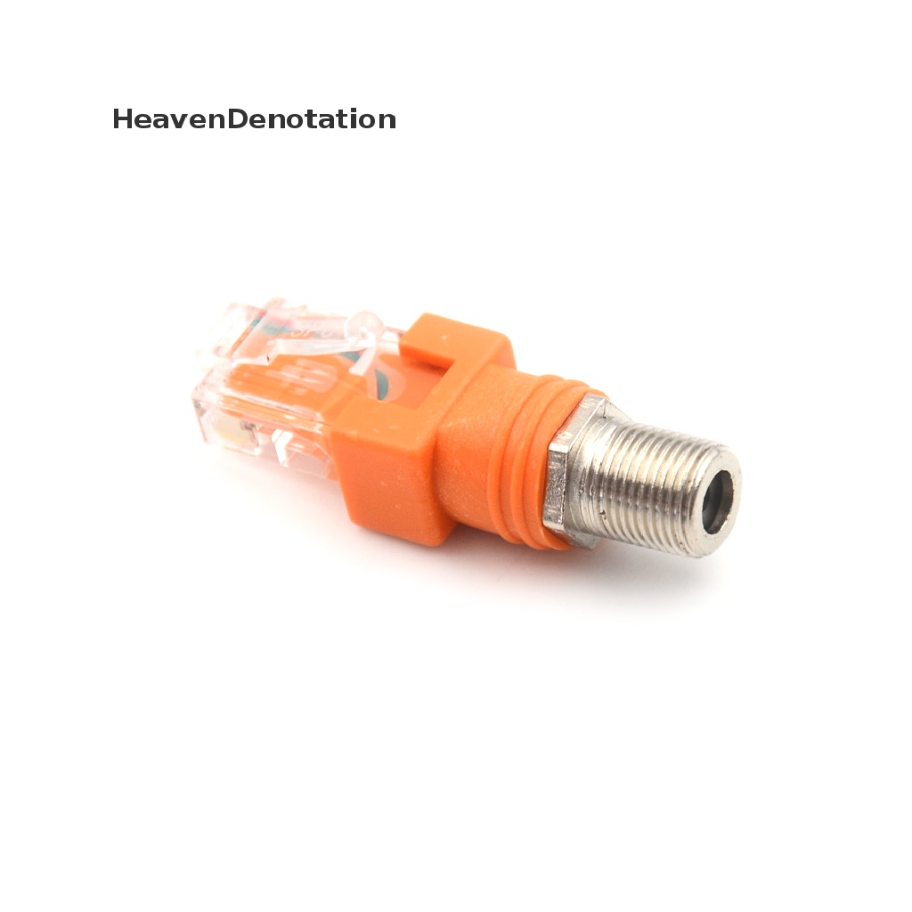 [HeavenDenotation] New F Female to RJ45 Male Coaxial Coax Barrel Coupler Adapter RJ45 to RF Connector