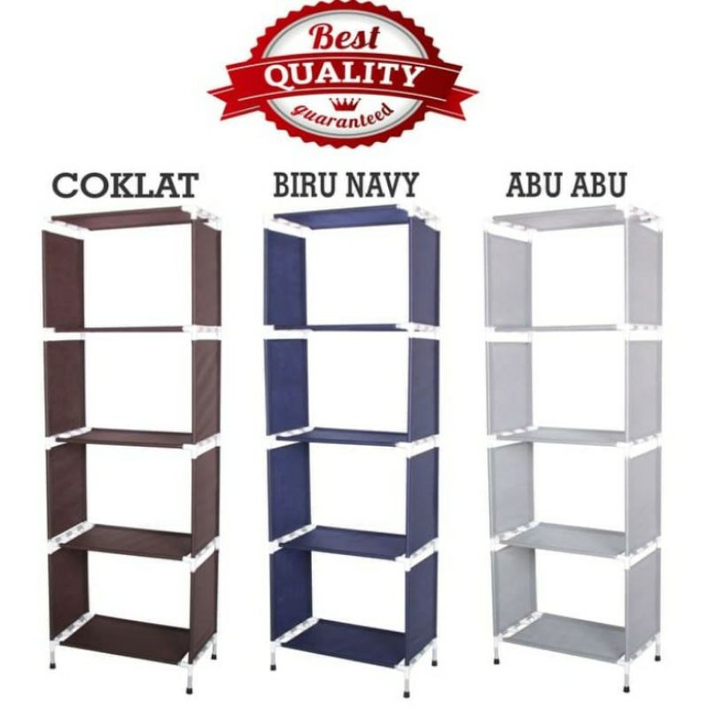 RAK BUKU PORTABLE ALUMINIUM SERBAGUNA 5 LAPIS