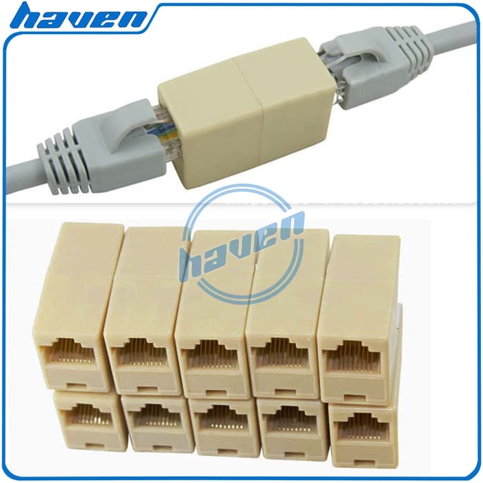 KONEKTOR SAMBUNGAN KABEL LAN RJ45 / BAREL UTP RJ45 /BARREL LAN COUPLER