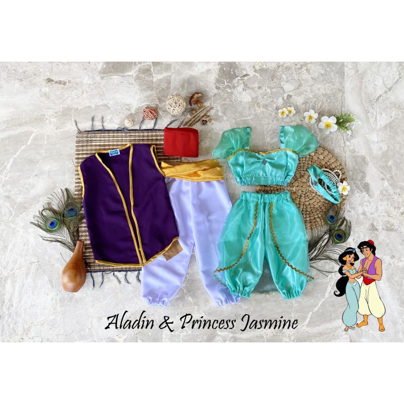 KOSTUM ALADIN & PRINCESS JASMINE / COUPLE ALADIN JASMINE / KOSTUM DISNEY / KOSTUM ANAK / KOSTUM BAYI