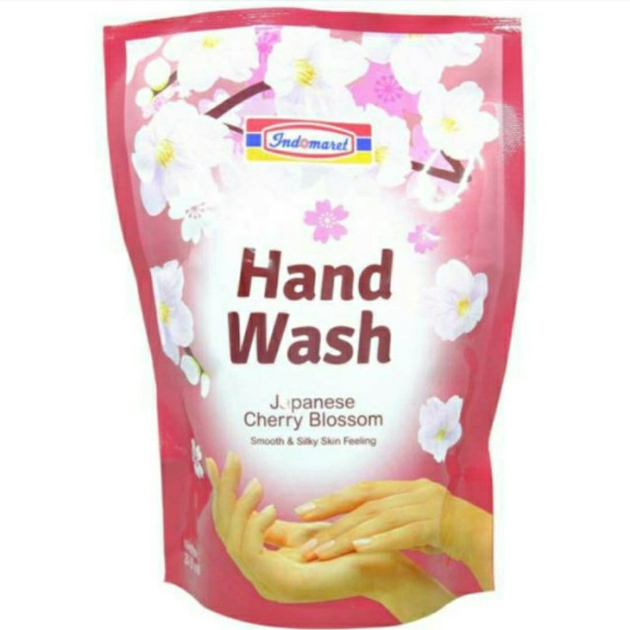 A204W Hand Wash Indomaret Sabun Cuci Tangan Cherry Blossom Refil 375Ml - Strawberi Q2012Q