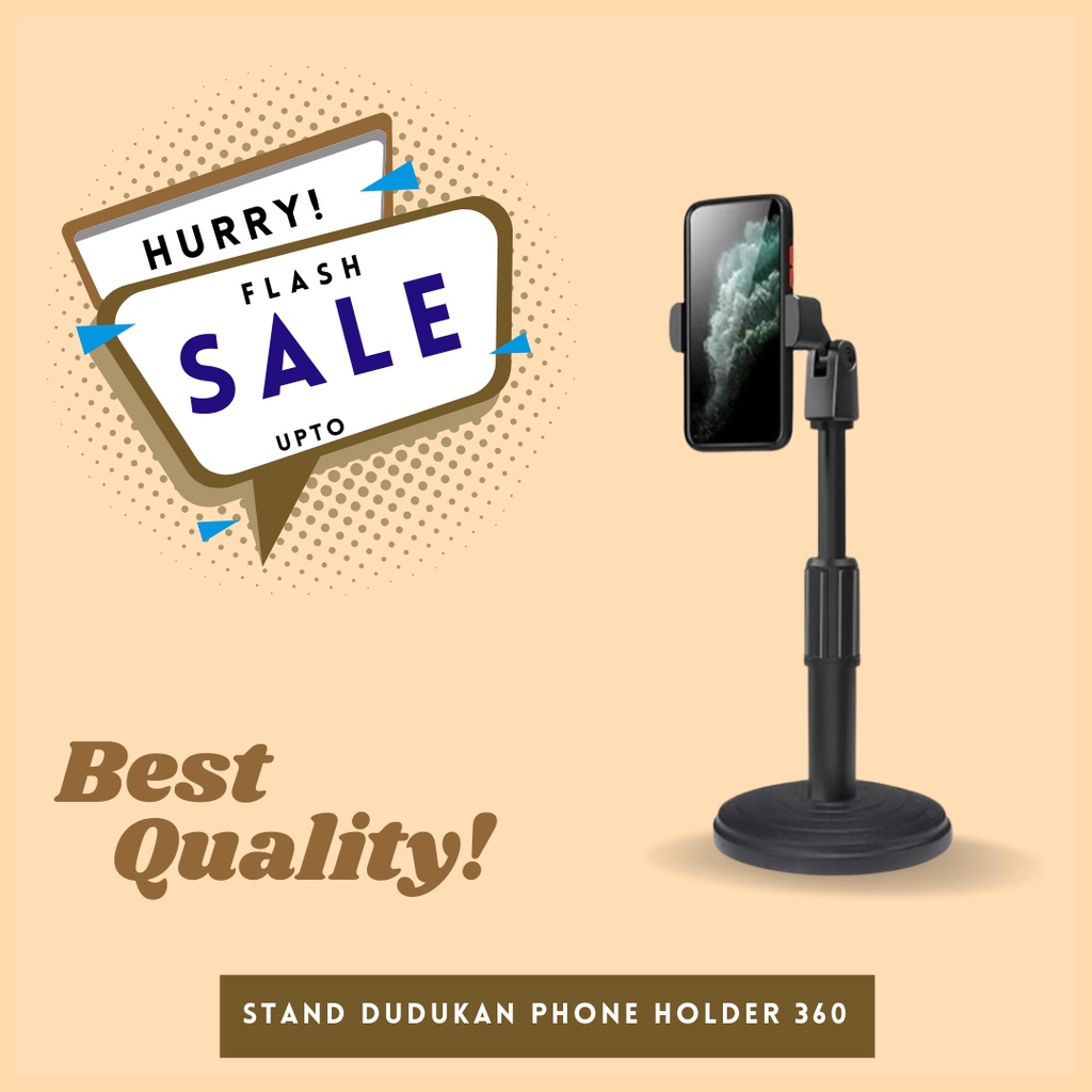 Stand hp meja robot Stand dudukan Phone adv Holder 360 derajat holder 360 tripod hp handphone