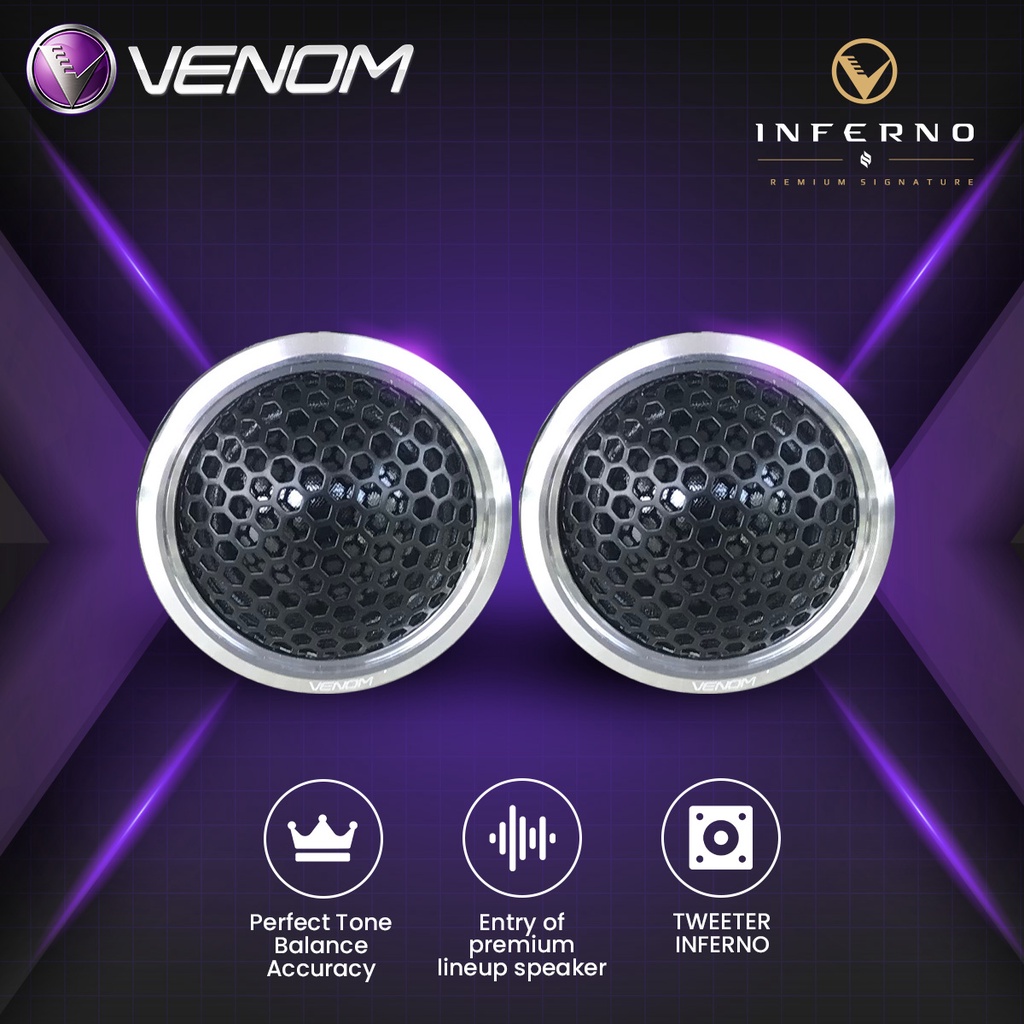 Venom Inferno Series VIN 1 Speaker Tweeter Mobil 1 Inch