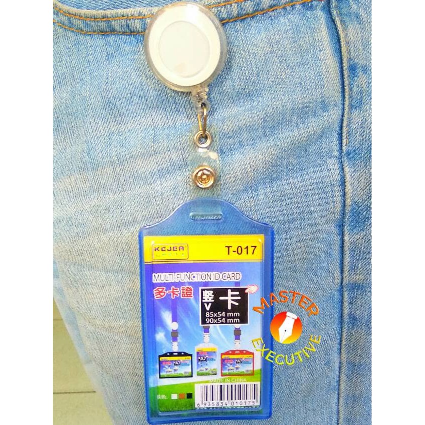 [Pak - 5 Buah] Kejea T017 Plastik Name Tag / Multi Function ID Card 2 Slot T-017