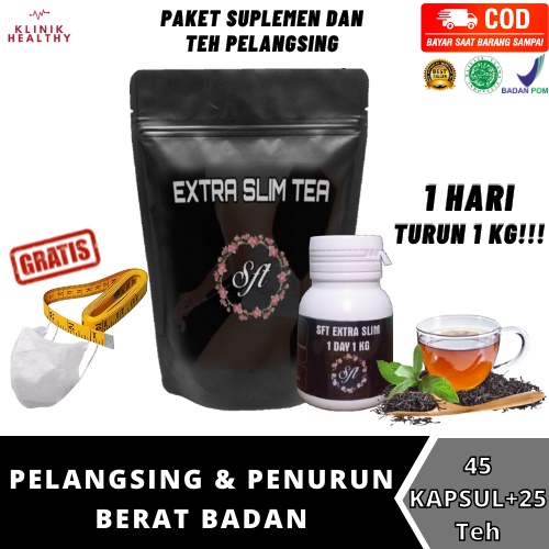PELANGSING HERBAL & PENURUN BERAT BADAN SERTA KOLESTROL  TERBAIK (Extra Slimtea)