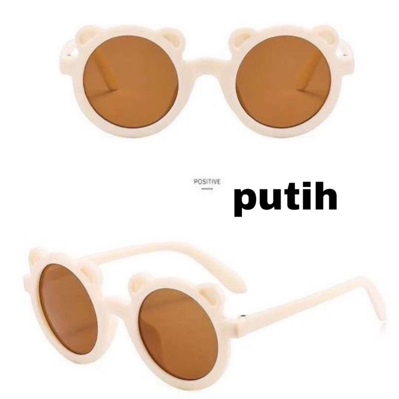 KACAMATA BULAT ANAK/ KACAMATA ANAK FASHION/ KACAMATA KEKINIAN ANAK VIRAL-KM_White Panda