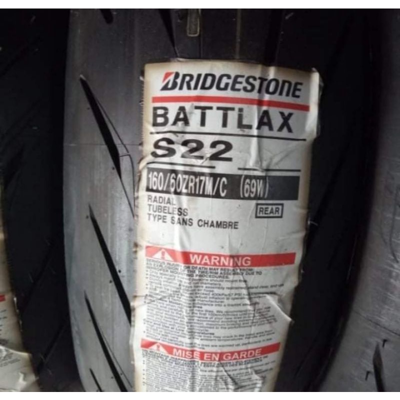 ban luar battlax s22 ukuran 160/60-17 ban tubeless