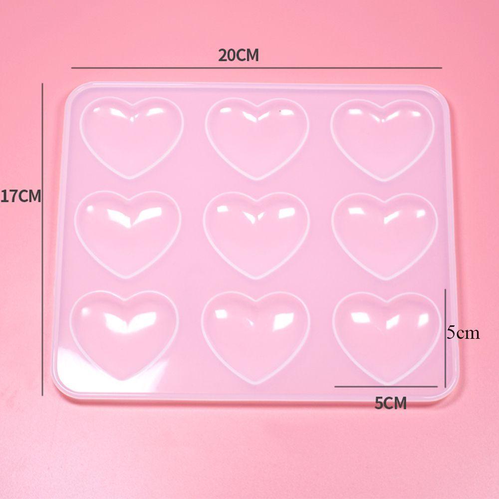 R-flower 9heart Handmade Silicone Jewelry Making Mold Cetakan Pengecoran