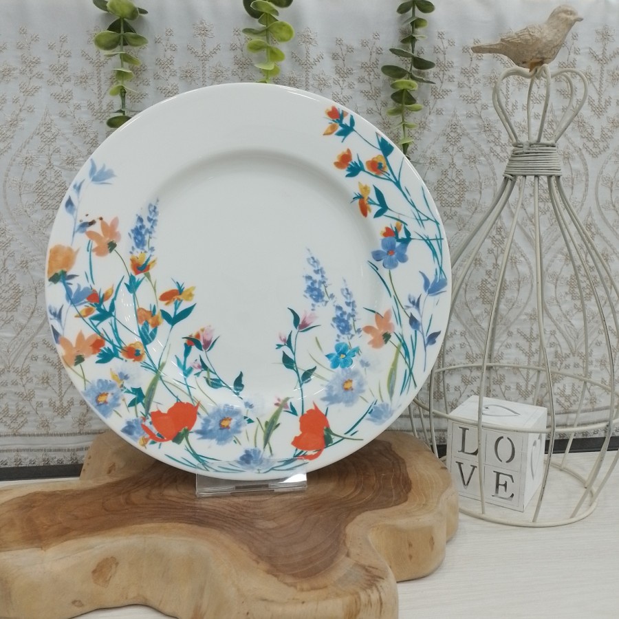 Piring Keramik - Dinner Plate Piring Makan Keramik - Mawar